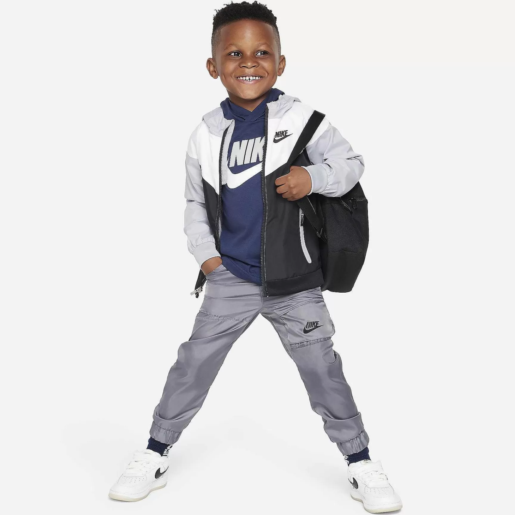 Nike Sportswear Futura T-Shirt Met Lange Mouwen En Capuchon -Kinderen Tops En T-Shirts